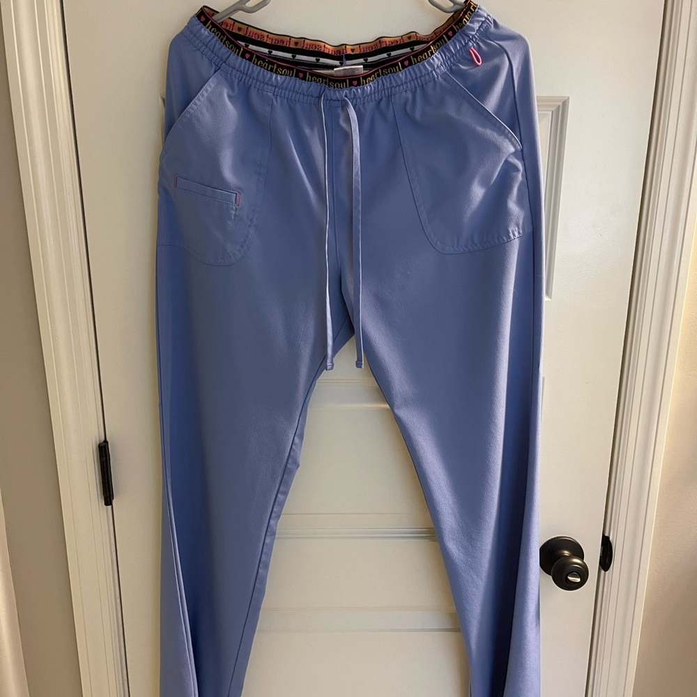 HeartSoul scrub pants, Ciel Blue M Tall